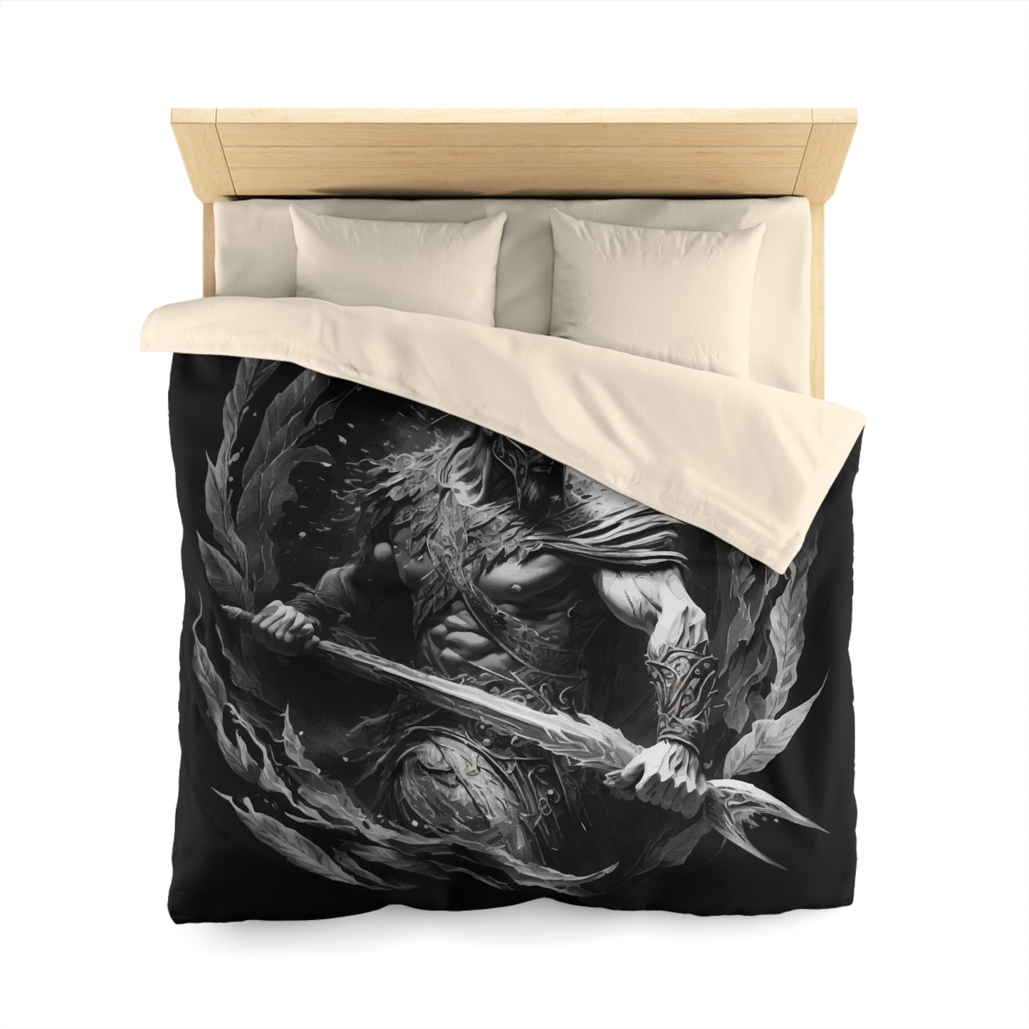Warrior-Themed Microfiber Duvet Cover