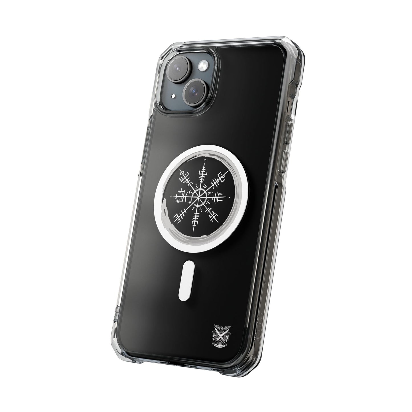 Viking Collection - Clear Magnetic Phone Case with Vegvisir Compass Design — Protective iPhone Case