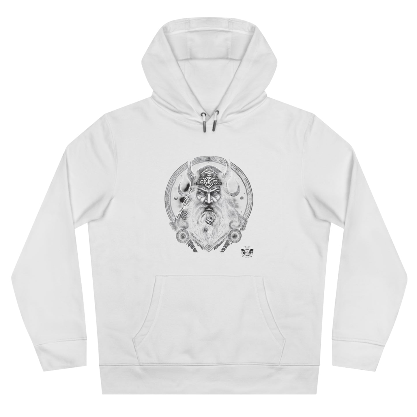 Viking Collection Hoodie — Vintage Viking King Portrait Hooded Sweatshirt