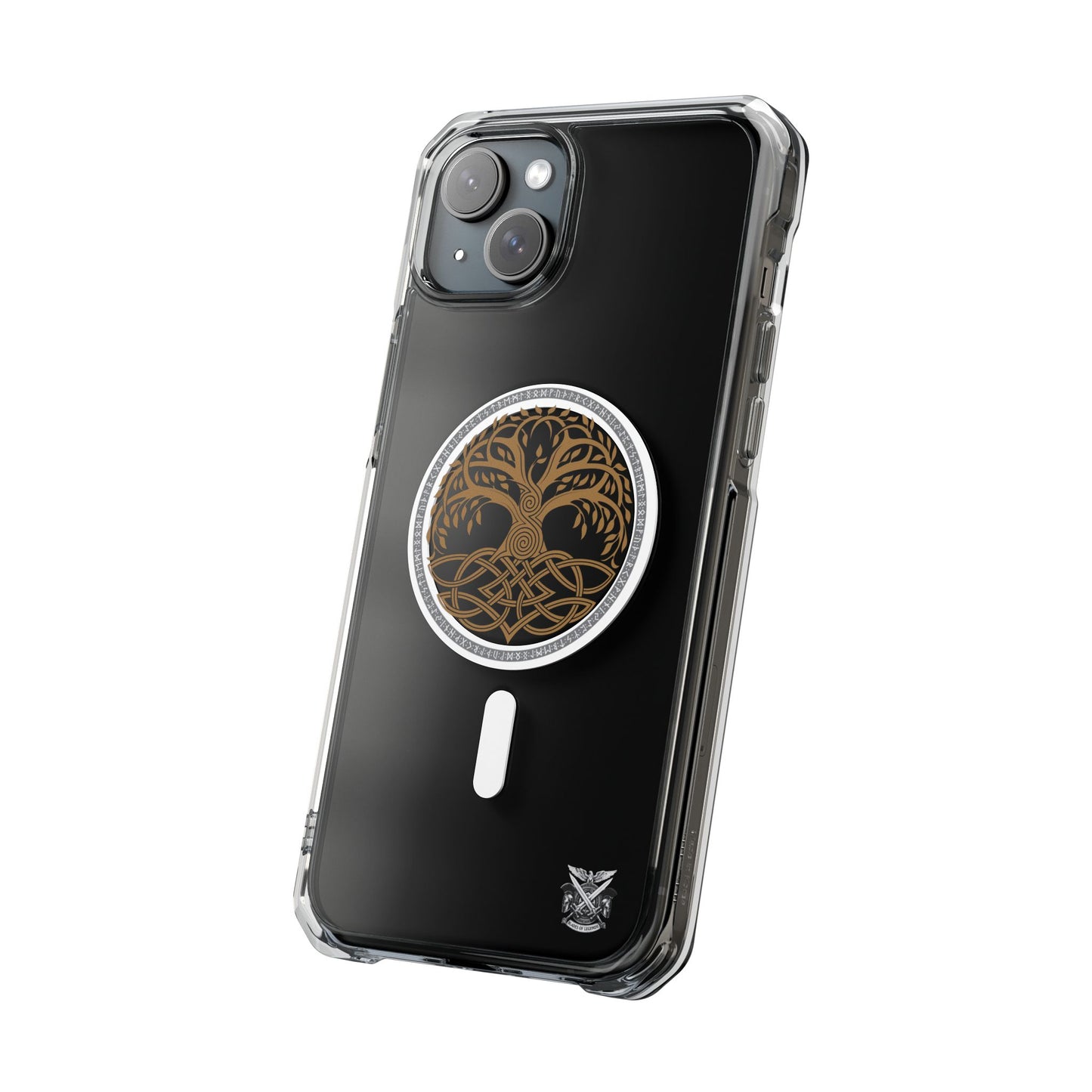 Viking Collection - Clear Magnetic Phone Case with Celtic Tree of Life Ring — MagSafe Compatible