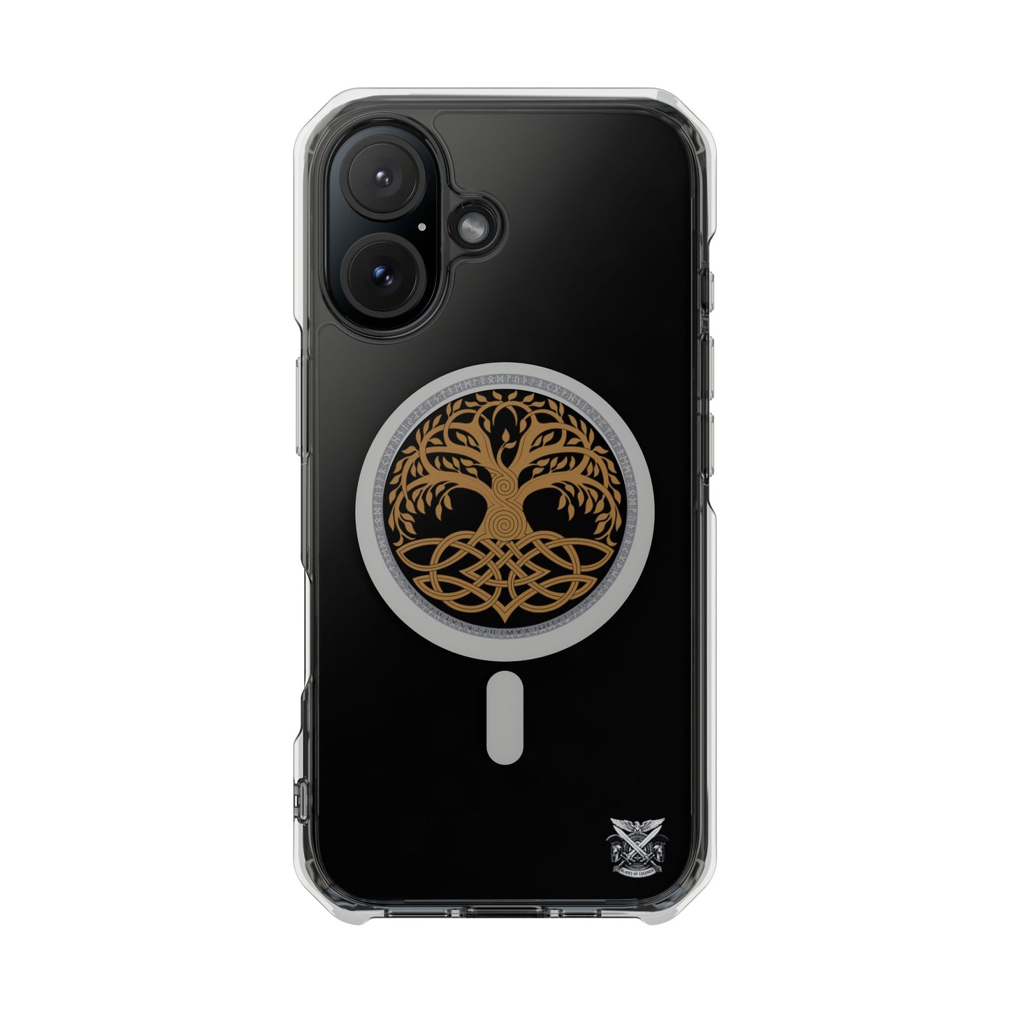 Viking Collection - Clear Magnetic Phone Case with Celtic Tree of Life Ring — MagSafe Compatible