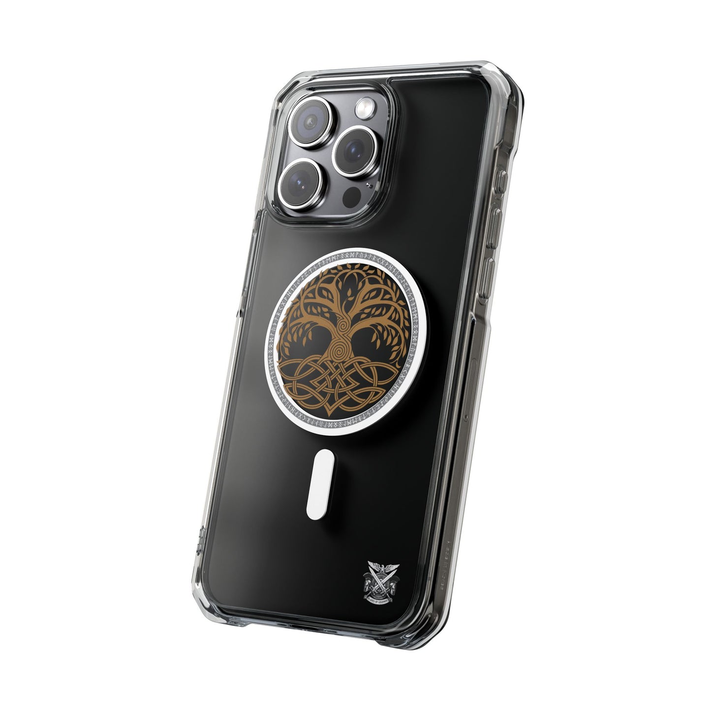 Viking Collection - Clear Magnetic Phone Case with Celtic Tree of Life Ring — MagSafe Compatible