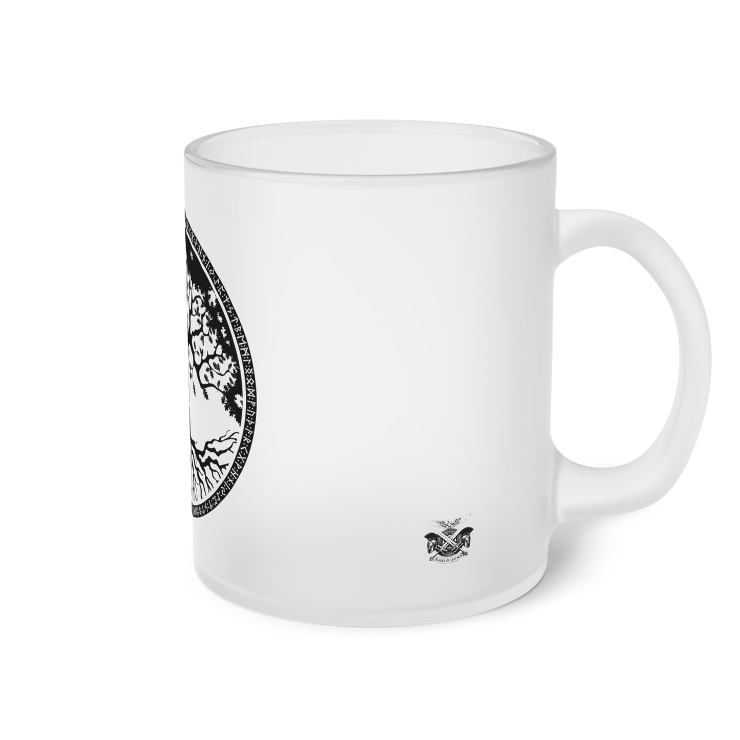 Viking Collection - Frosted Glass Mug with Tree of Life Design