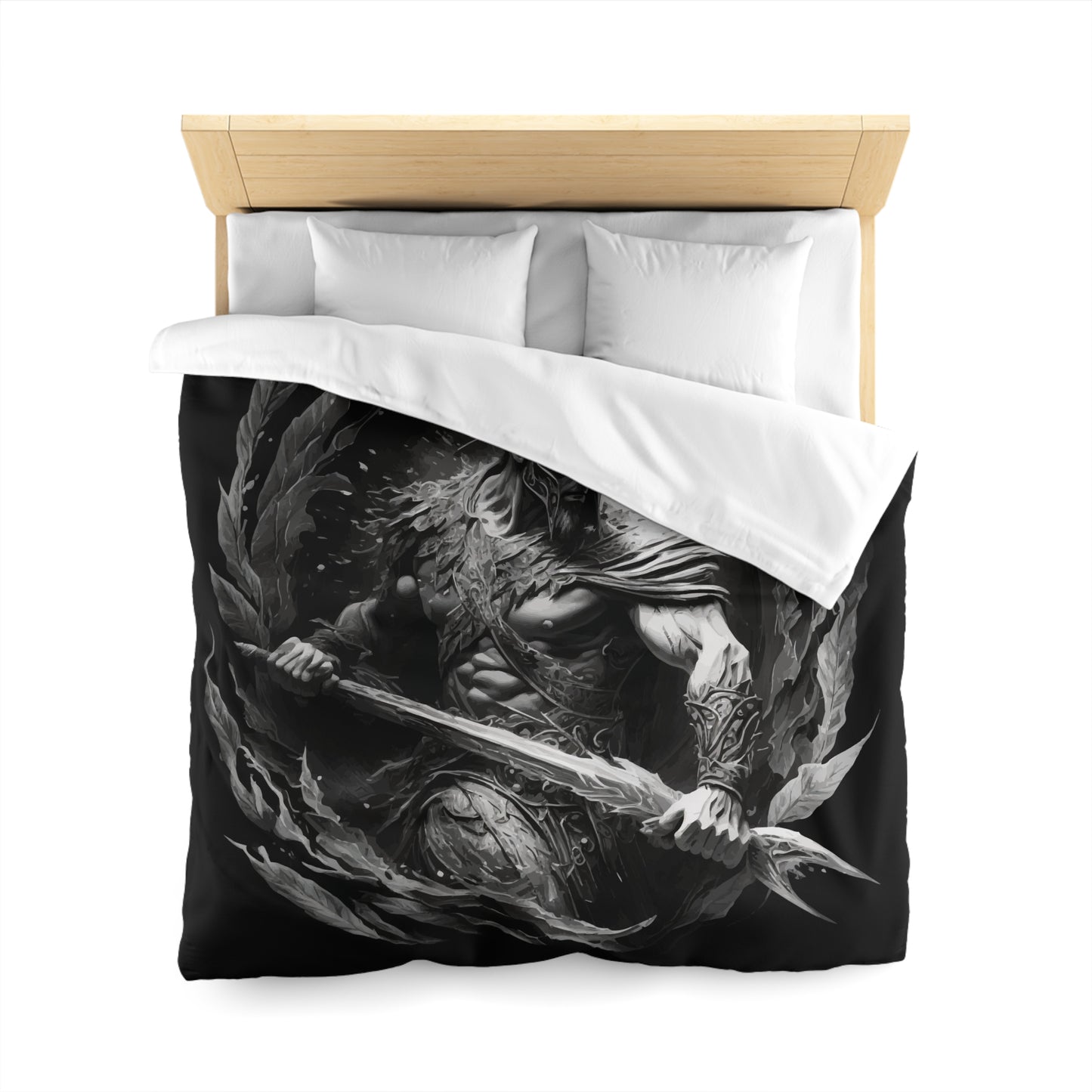Warrior-Themed Microfiber Duvet Cover